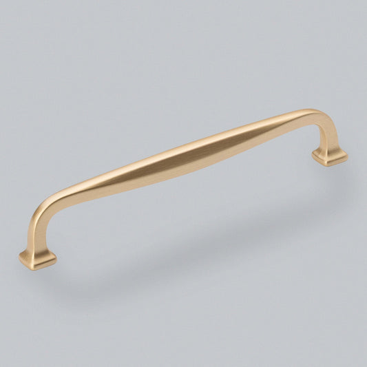 Jago D Handle Brushed Satin Brass 160mm