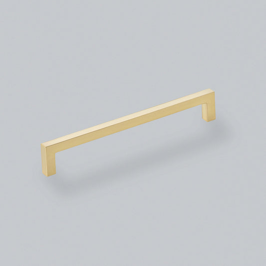 Milano D Handle Brushed Satin Brass 160mm