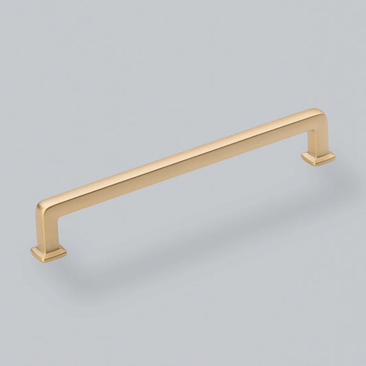 Otto D Handle Brushed Satin Brass 160mm